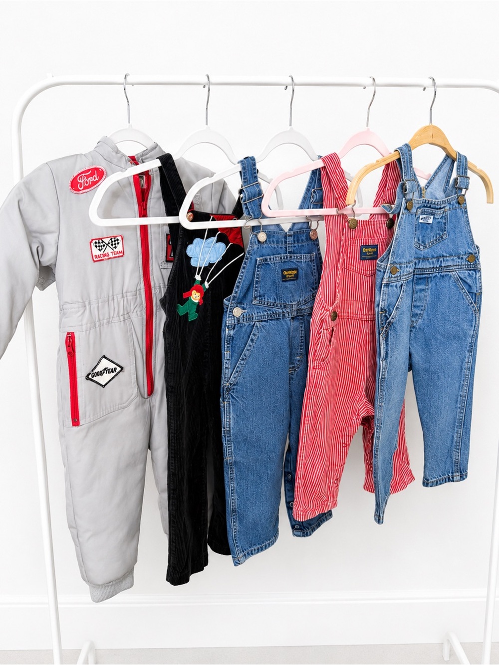 Vintage 70s 80s 90s Kids Overalls Coveralls Bibs Snow Suit Oshkosh Guess Retro